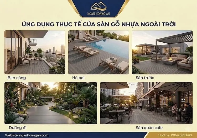 Ứng Dụng Thực Tế Sàn Gỗ Nhựa Ngoài Trời Hwood HW145K25 Grey Ứng Dụng Thực Tế Sàn Gỗ Nhựa Ngoài Trời Hwood HW145K25 Grey